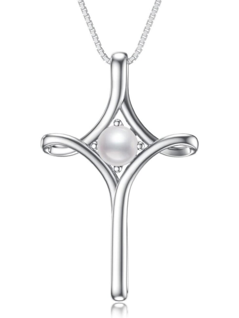 Elegant 925 Sterling Silver Cross Necklace with Birthstone - Perfect Gift for